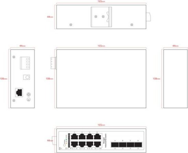 12-port 1000Mbps Industrial