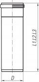 Spiroflex Ανοξείδωτος Λείος Σωλήνας 140mm, Μήκος 1m