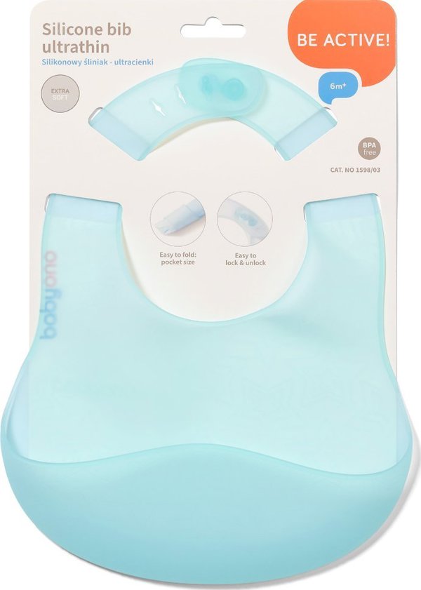 BabyOno Σαλιάρα Σιλικόνης 1598/03 Ultra Λεπτή, Αδιάβροχη