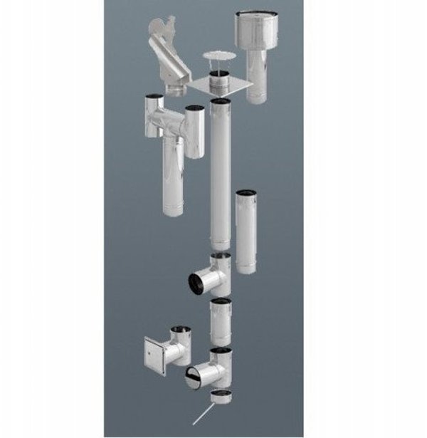 SpiroFlex Πλάκα Στέγης Εξαερισμού 200mm, Ανοξείδωτη, 2 Θέσεων