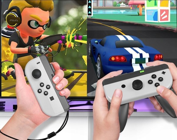2x Χειρολαβές Pad για Joy-con Nintendo Switch / OLED / Jys-ns226 / 2x Λευκό