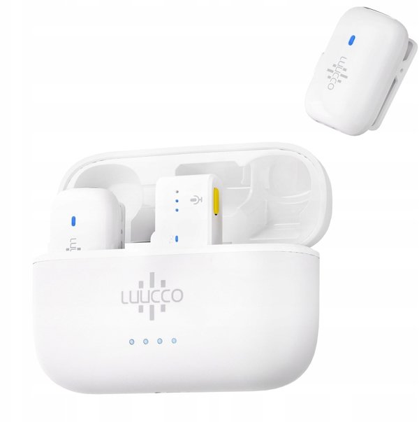 Mini Ασύρματο Μικρόφωνο Κρεμαστό 2x USB Type-C Λευκό
