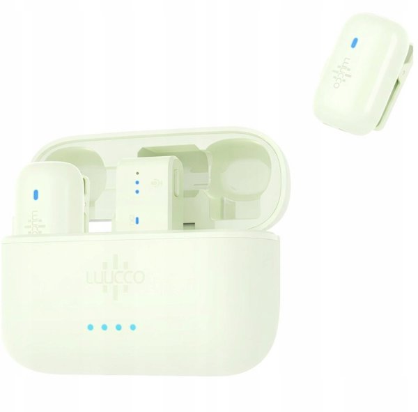 2x Mini Bezprzewodowy Mikrofon Krawatowy 100m Do Telefonu Usb Type-c Usb-c / Minipods K2 / Zielony