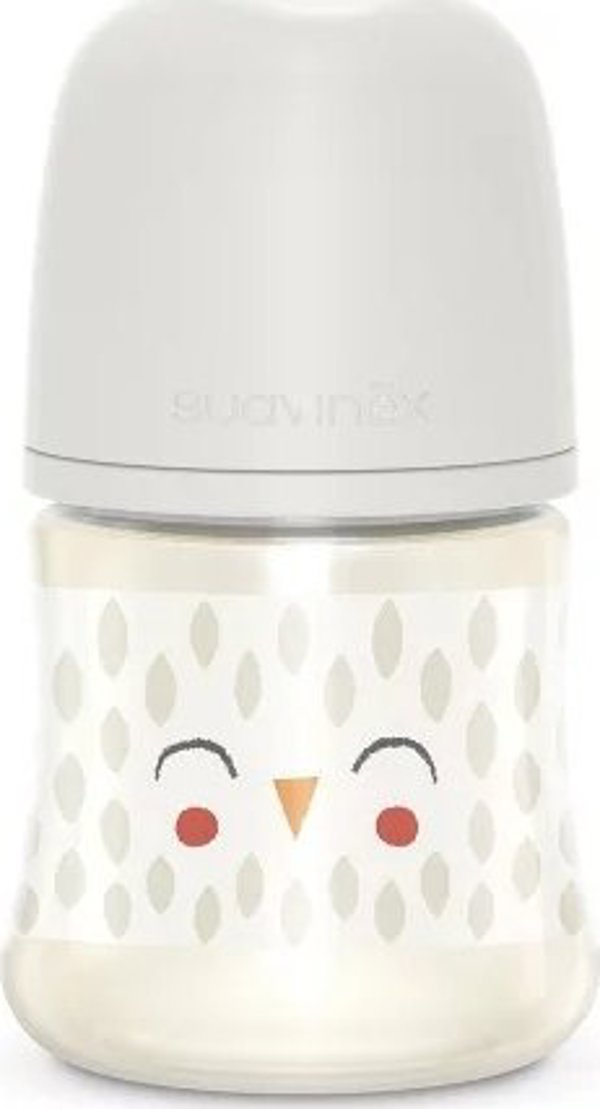 Suavinex Μπιμπερό Bonhomia 150ml με Φυσιολογική Θηλή SX Pro Αργής Ροής - Μπεζ Κουκουβάγια