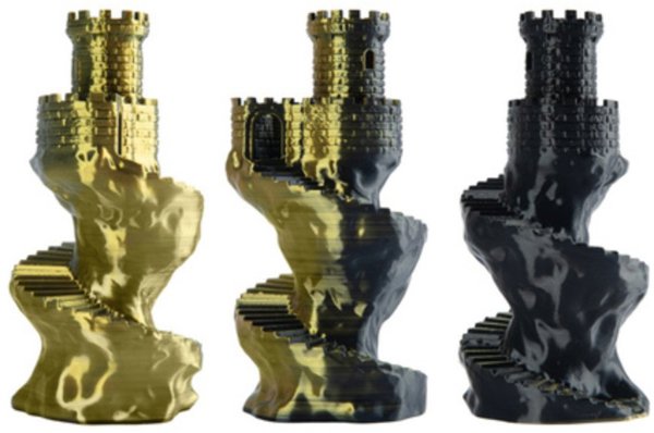 3D πλαστικό PLA διπλής όψης Magic silk SOLAR ECLIPSE (χρυσό, μαύρο) 1kg Spectrum