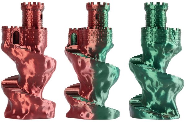 3D πλαστικό PLA διπλής όψης Magic silk FOREST FLAME (πράσινο, κόκκινο) 1kg Spectrum