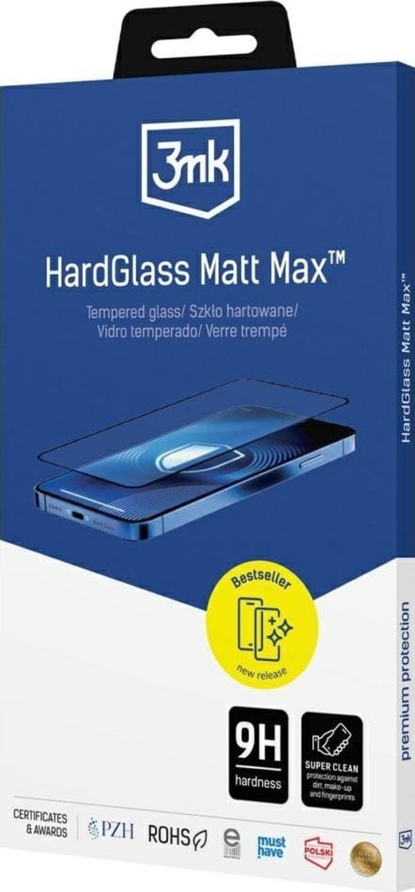 3MK HardGlass Matt Max Σκληρυμένο Γυαλί για Samsung Galaxy S25 Ultra, Ματ Προστασία Οθόνης