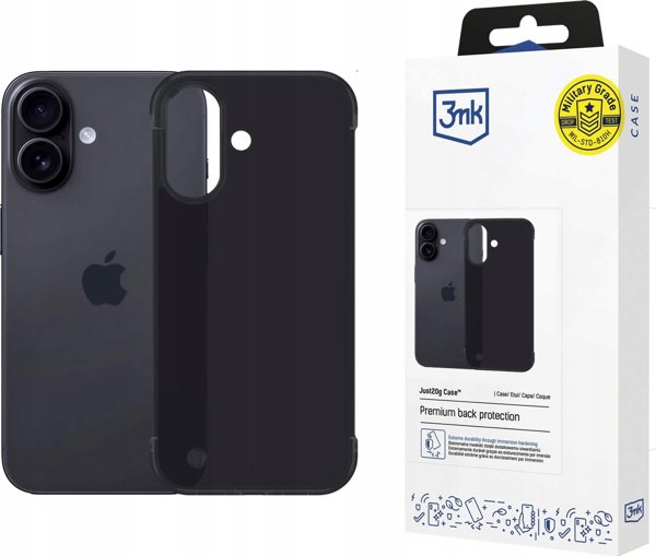 3MK Θήκη Just20g Ματ για iPhone 16 – Εξαιρετικά Λεπτή Προστασία