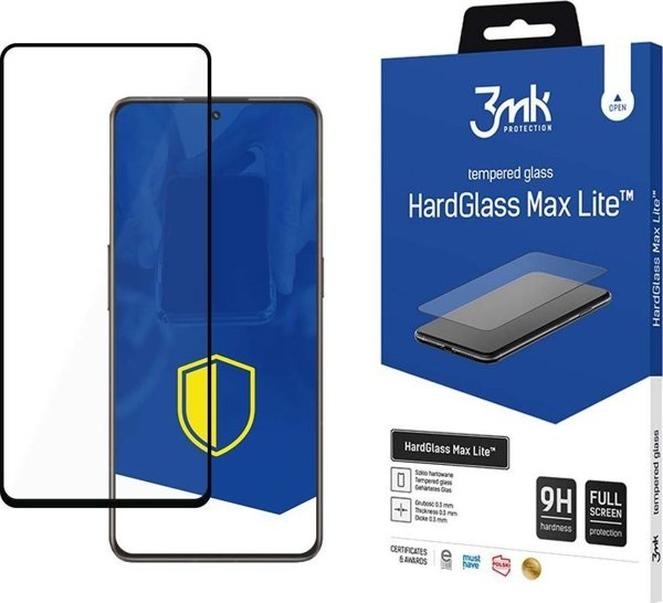3MK HardGlass Max Lite Αντιχαρακτικό Γυαλί Προστασίας Realme GT2 Master Explorer Μαύρο
