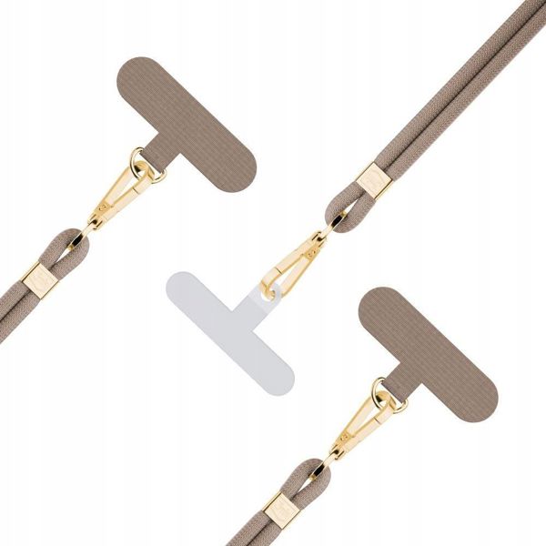 3mk Smycz do telefonu EasyClip Elite - Taupe (beżowa ze złotymi dodatkami) [outlet]