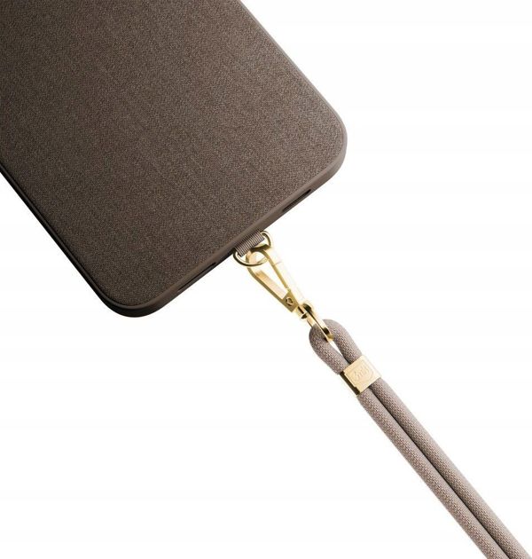 3mk Smycz do telefonu EasyClip Elite - Taupe (beżowa ze złotymi dodatkami) [outlet]