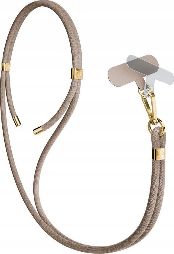 3mk Smycz do telefonu EasyClip Elite - Taupe (beżowa ze złotymi dodatkami) [outlet]