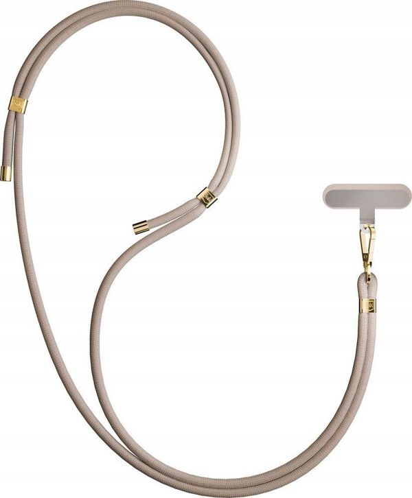 3mk Smycz do telefonu EasyClip Elite - Taupe (beżowa ze złotymi dodatkami) [outlet]