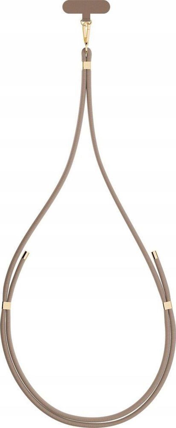 3mk Smycz do telefonu EasyClip Elite - Taupe (beżowa ze złotymi dodatkami) [outlet]