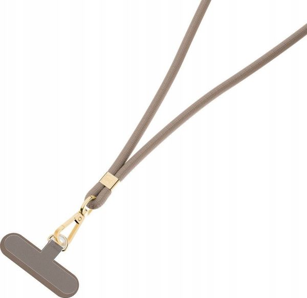 3mk Smycz do telefonu EasyClip Elite - Taupe (beżowa ze złotymi dodatkami) [outlet]