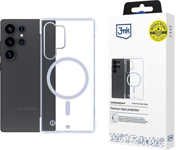 3MK Θήκη MagCase Just20g για Samsung Galaxy S25 Ultra, Διαφανής Αντικραδασμική Προστασία