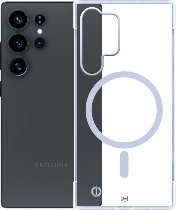 3MK Θήκη MagCase Just20g για Samsung Galaxy S25 Ultra, Διαφανής Αντικραδασμική Προστασία