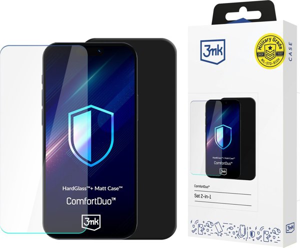 3MK ComfortDuo Σετ Προστασίας για Samsung Galaxy S25+, Matt Black, Μαύρο/Μαύρο