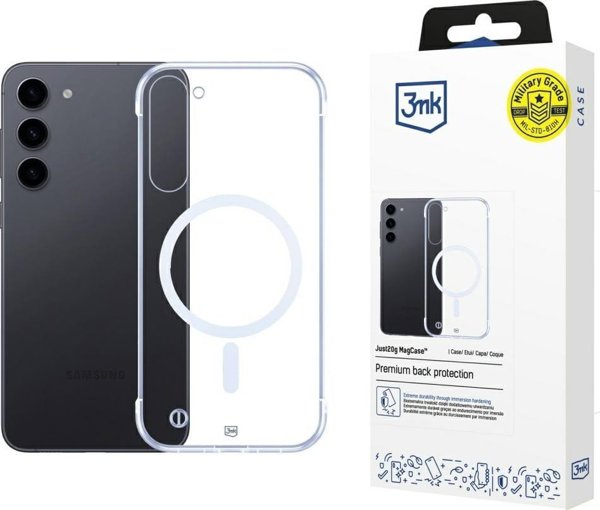 3MK Θήκη Just20g MagCase για Samsung Galaxy S23 5G - Λεπτή & Ανθεκτική Θήκη με Μαγνητικό Κούμπωμα