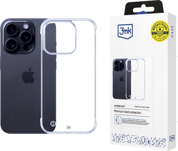 Θήκη 3MK Just20g Clear Case για Apple iPhone 16 Pro, Διαφανής