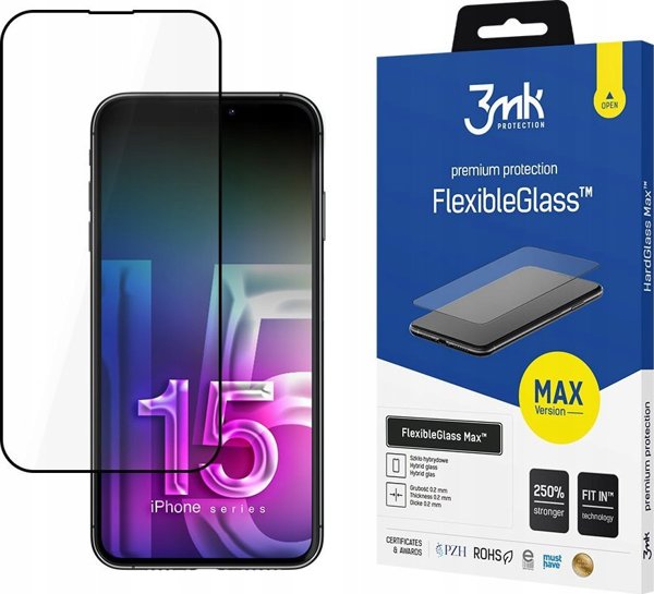 3MK FlexibleGlass Max do Apple iPhone 15