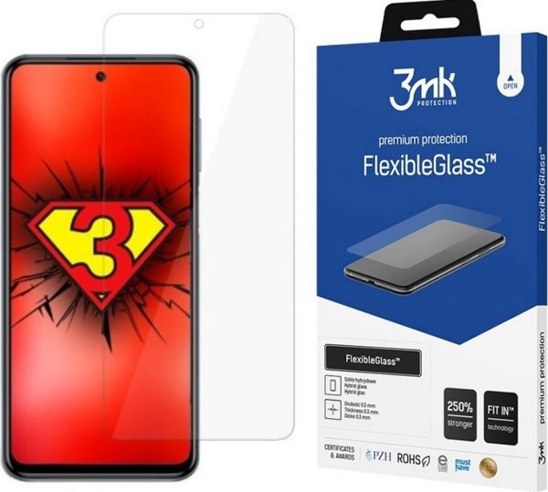 3MK FlexibleGlass Προστατευτικό Οθόνης για Xiaomi Redmi Note 10 - Υβριδικό Γυαλί, Αντιβακτηριδιακή Προστασία