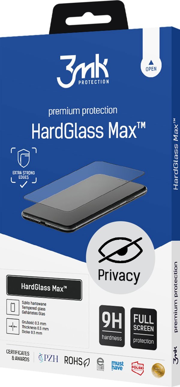 3MK HardGlass Max Privacy Γυαλί Προστασίας Samsung Galaxy A55 5G Μαύρο