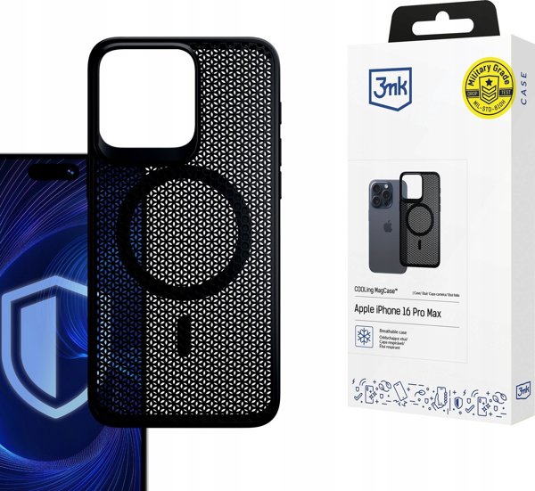 3MK MagCase Θήκη Προστασίας με Ψύξη για iPhone 16 Pro Max - Μαύρη