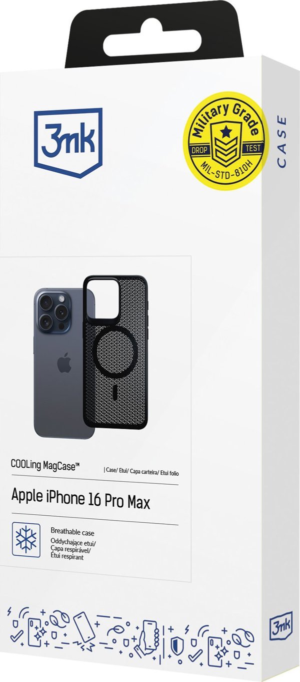 3MK MagCase Θήκη Προστασίας με Ψύξη για iPhone 16 Pro Max - Μαύρη