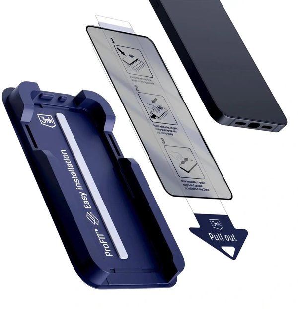3MK Hardglass Max Privacy Προστατευτικό Οθόνης για Samsung Galaxy A57 - Full Cover Tempered Glass