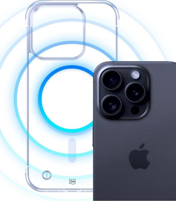 3MK MagCase Θήκη για Apple iPhone 15 Pro, Just20g, Υπερλεπτή Προστασία, Διάφανη
