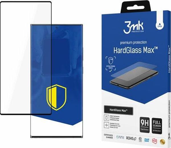 3MK Σκληρυμένο γυαλί 3MK HardGlass Max για Samsung Galaxy S22 Ultra, μαύρο