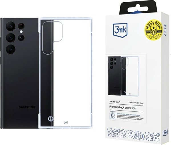 3MK Θήκη Just20g για Samsung Galaxy S22 Ultra 5G - Διαφανής, Λεπτή & Ανθεκτική στις Γρατζουνιές
