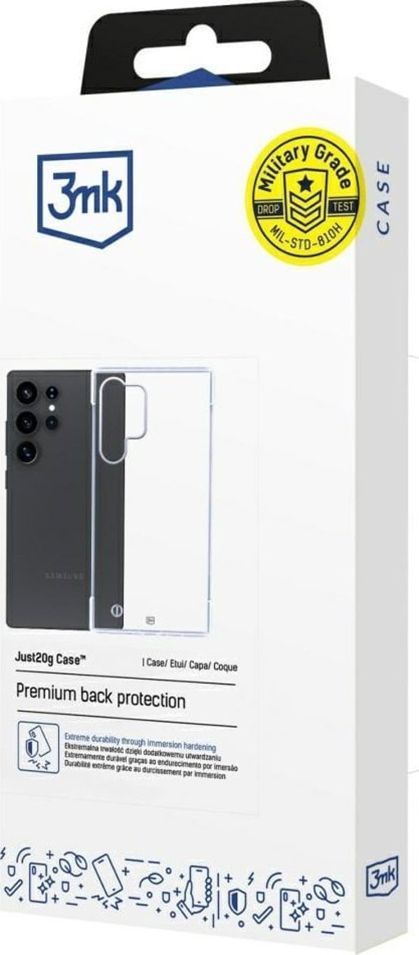 3MK Θήκη Just20g Clear Case για Samsung Galaxy S25 Ultra, Διαφανής, Εξαιρετικά Λεπτή και Ελαφριά