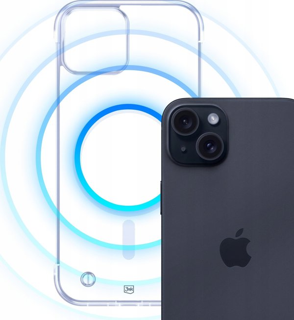 3MK Θήκη MagCase για Apple iPhone 15 Plus - Just20g MagSafe Συμβατή Θήκη - Διάφανη