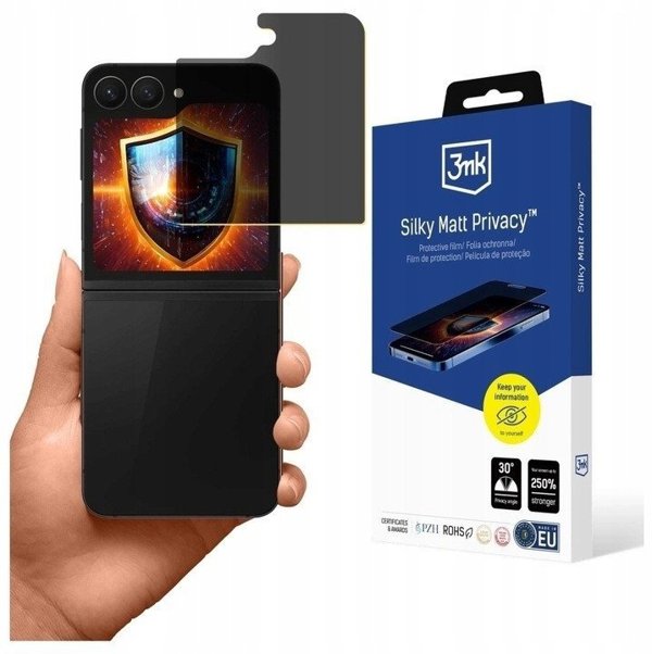 3mk Folia prywatyzująca Silky Matt Privacy do Samsung Galaxy Z Flip6 / Z Flip7 FE [outlet]