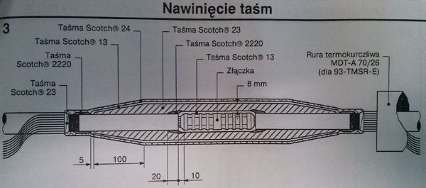 3M Rura termokurczliwa z klejem 38/12mm czarny MDT-A 38/12 (TE100037601)