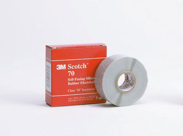 3M Scotch 70 Ταινία Αυτοσυγκολλητική Σιλικόνης, 25mm x 9m, Μονωτική Ταινία Υψηλής Τάσης
