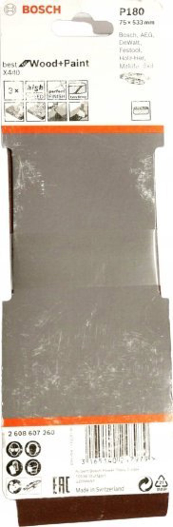 3 pieces Sanding belt set X440 Bosch 2608607260