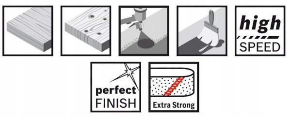 3 pieces Sanding belt set X440 Bosch 2608607261