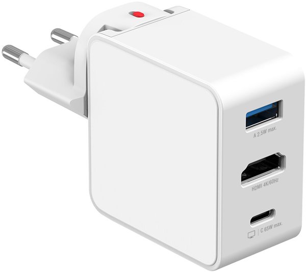 4smarts Netzladegerät GaN Flex HDMI 65W, weiß