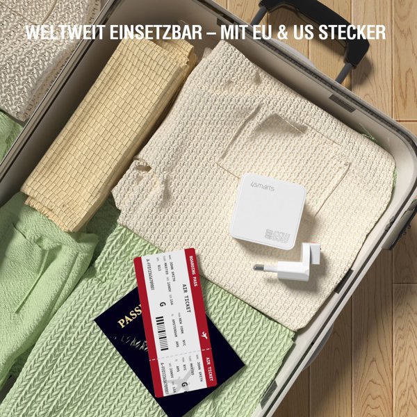 4smarts Netzladegerät GaN Flex HDMI 65W, weiß