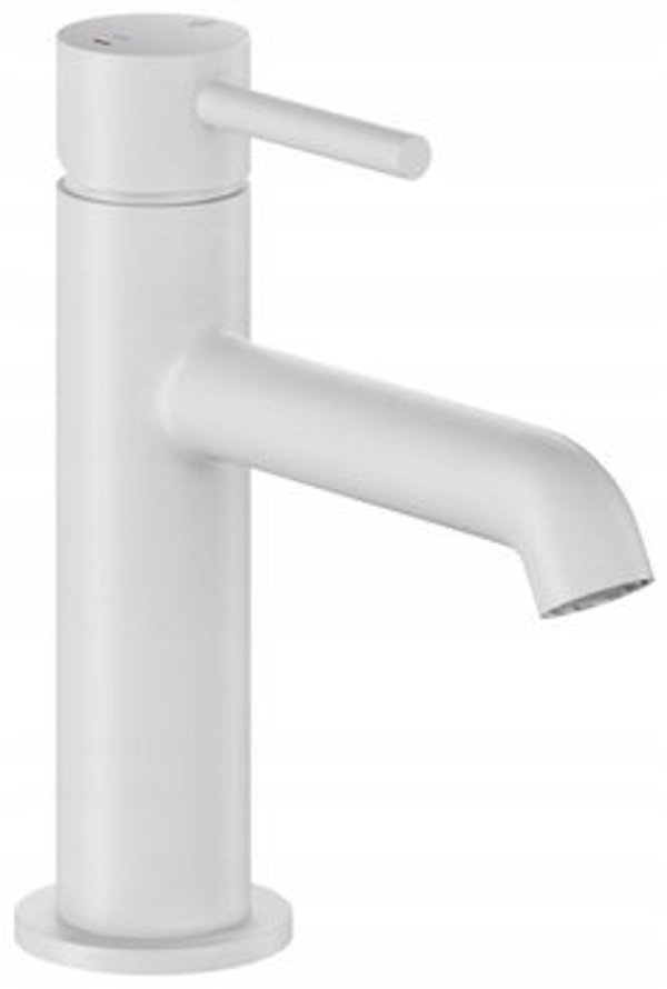 5032-835-44 / KFA / MOZA Μικρή Μπαταρία Νιπτήρα με Κουμπί Click Clack, Λευκή