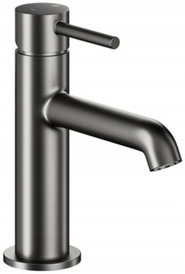 Bateria Mini Umywalkowa Stojaca z Korkiem Click Clack, Gun Metal Grey