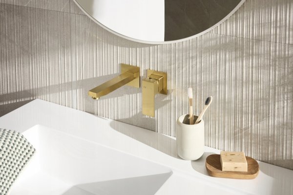 5139-810-39 / KFA / LOGON /  BATERIA UMYWALKOWA PODTYNKOWA, BRUSHED LIGHT GOLD