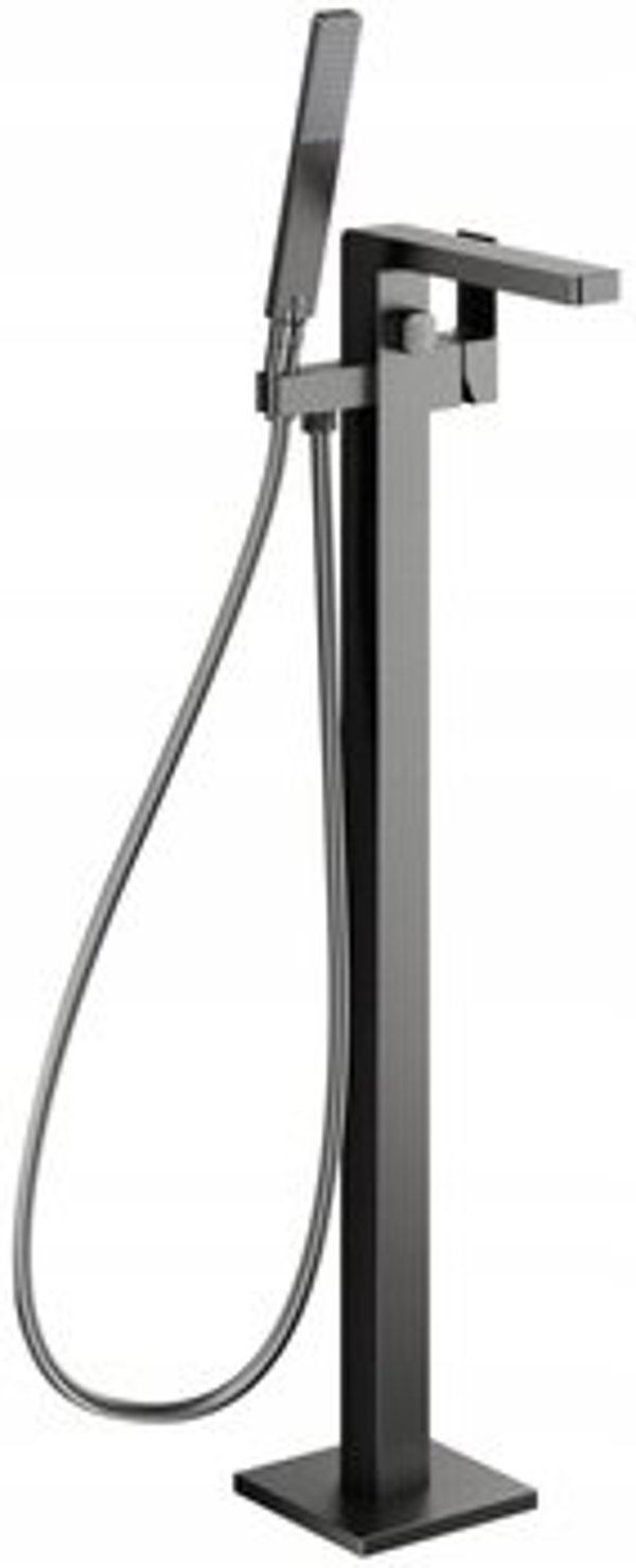 Επιδαπέδια Μπαταρία Μπανιέρας PVD Gun Metal Grey