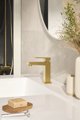 Επιτραπέζια μπαταρία νιπτήρος Logon Brushed Light Gold με Click Clack