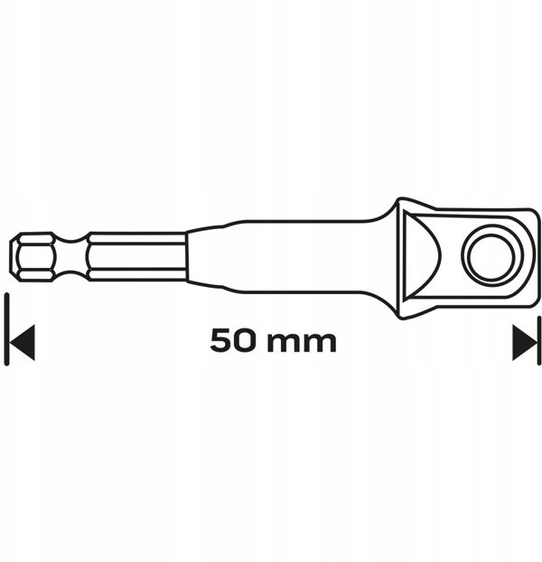 56-555 Adapter z 1/4" HEX na 1/4" KWADRAT / 25.73.40.08