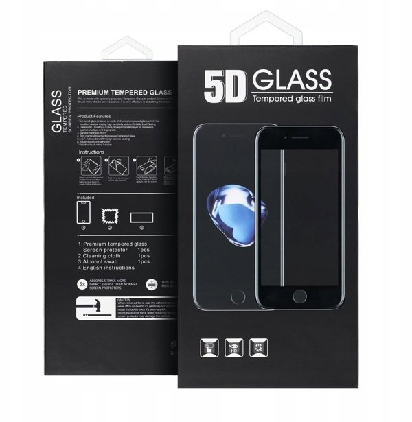 5D Full Glue Tempered Glass - do Xiaomi Redmi Note 15 4G / Redmi Note 15 5G czarny