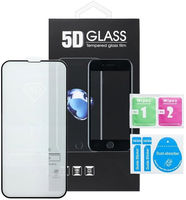 5D Full Glue Tempered Glass - do Xiaomi Redmi Note 15 Pro 4G / Note 15 5G czarny